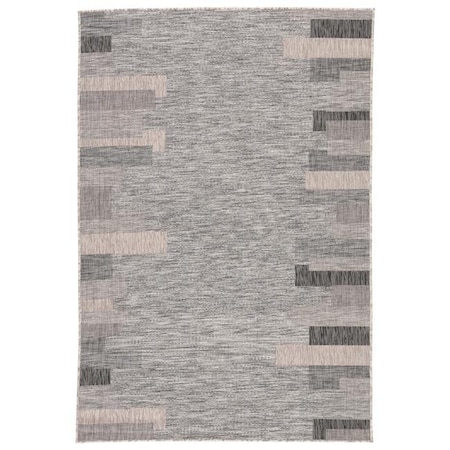 Jaipur Living RUG144394 Nikki Chu By Nikea Indoor & Outdoor Geometric Gray Area Rug - 5 Ft. 3 In. X 7 Ft. 6 In.